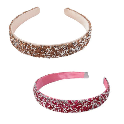 Great Pretenders Boutique Gummy Glitter Headband - Rose Gold | Le Petite Putti