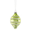 Colorful Glass Drop with Tinsel Ornament - Green | Putti Christmas Decorations