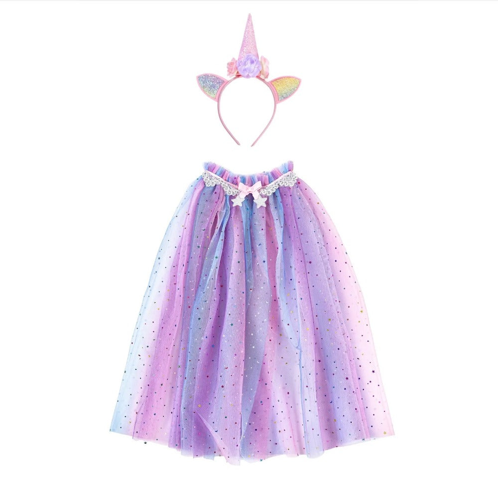 Rainbow Unicorn Cape & Headband