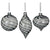 Grey Swirl Glass Ornament