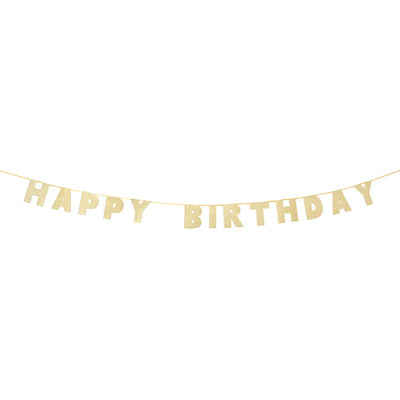 Gold Happy Birthday Garland