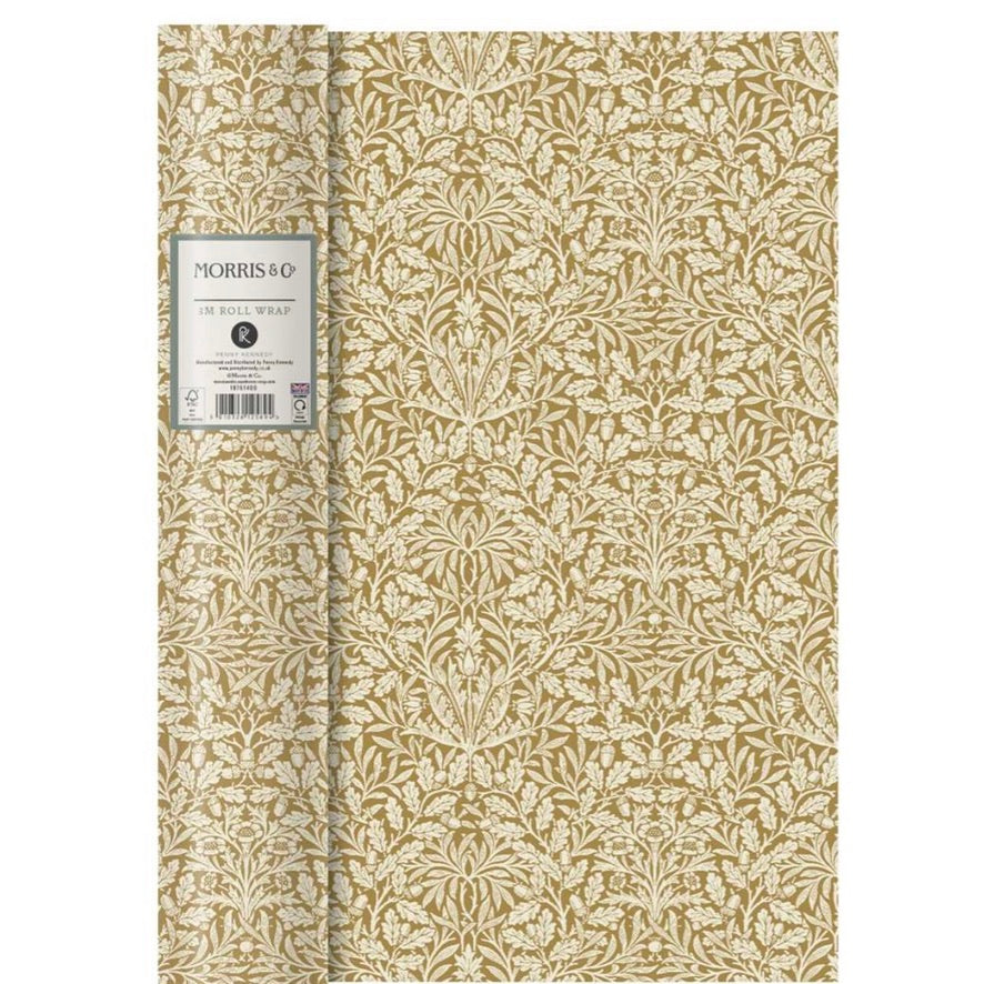 William Morris Gold Christmas Wrap Roll