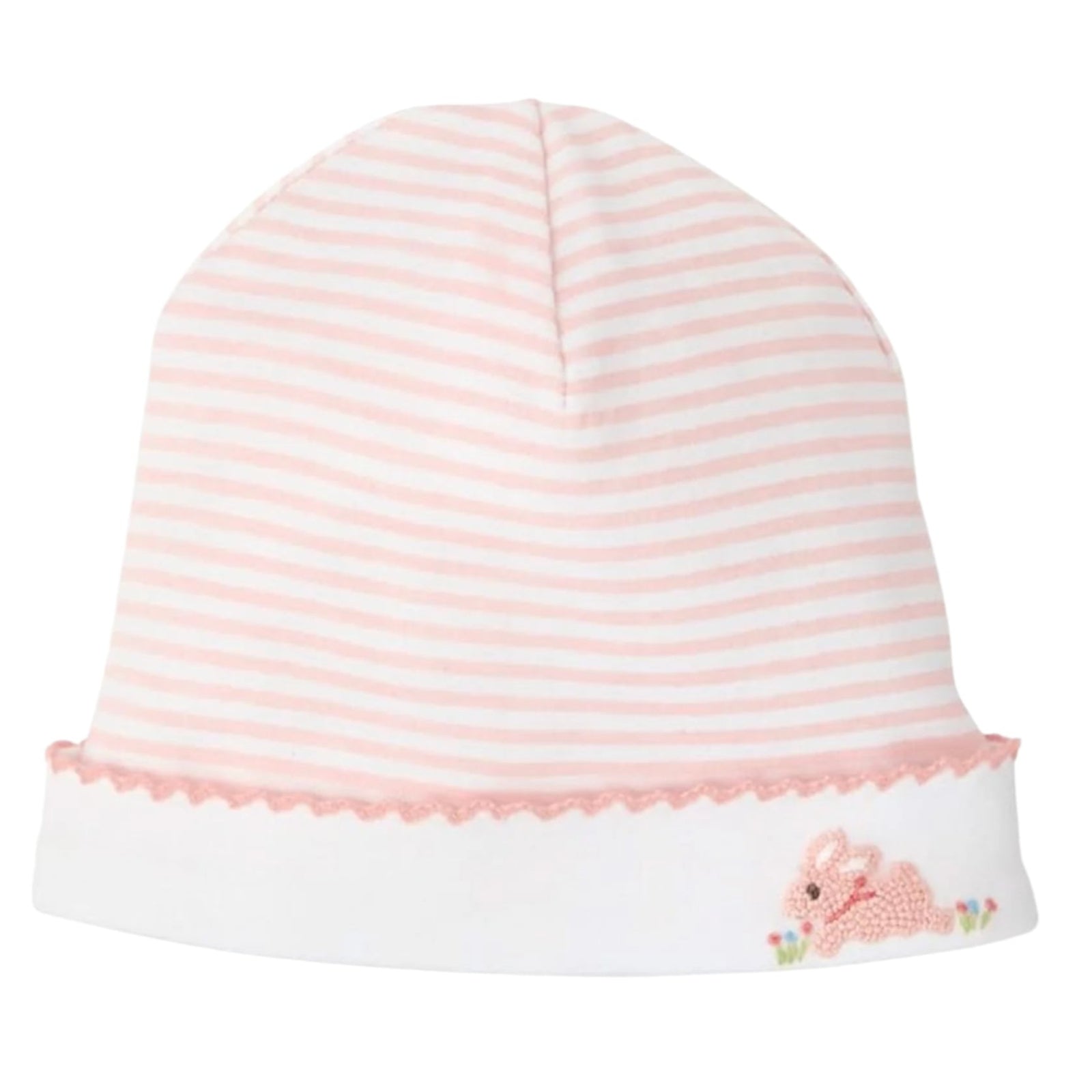 Mud Pie - Pink Striped French Knot Bunny Cap