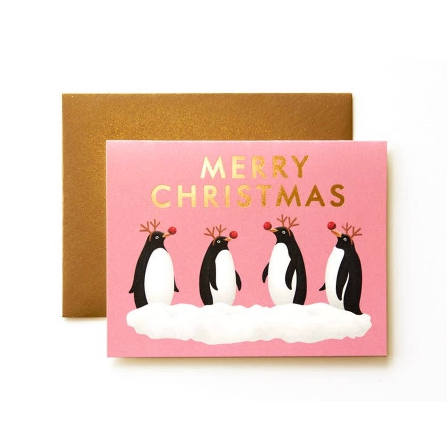 Dressed Up Penguins Boxed Christmas Cards | Putti Christmas Celebrations 