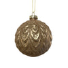 Blush Pink Mercury Embossed Glass Ball Ornament