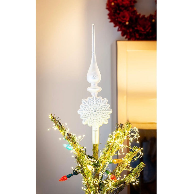 Silver Snowflake Tree Topper | Putti Christmas Celebrations 