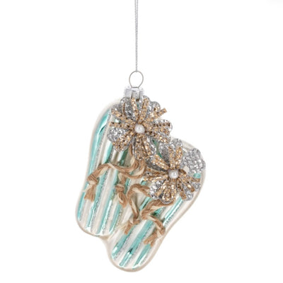 Flip Flop Glass Ornament