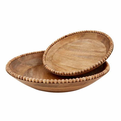 Mud Pie Beaded Wood Bowl