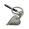 Jewelled Silver Pave Heart key Chain | Putti Fine Fashions