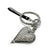 Jewelled Silver Pave Heart key Chain | Putti Fine Fashions 