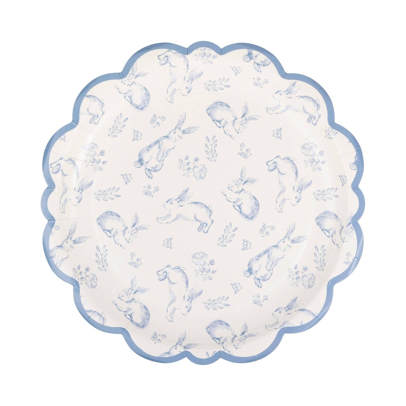 Bunny Toile Paper Plates