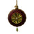 Burgundy Reflector Disc Glass Ornament | Putti Christmas 