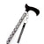 Jacqueline Kent "Sugar Cane" Checkmate Silver Adjustable Medical Cane