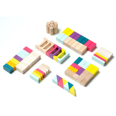 100 Wooden Building Blocks Playset | Le Petite Putti