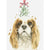 Cavalier King Charles Spaniel with Mistletoe Christmas Greeting Card | Putti Christmas 