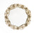 Antique White and Gold Metal Round Mirror