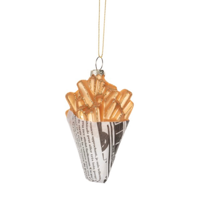 French Fries Glass Ornament | Putti Christmas Decorations 