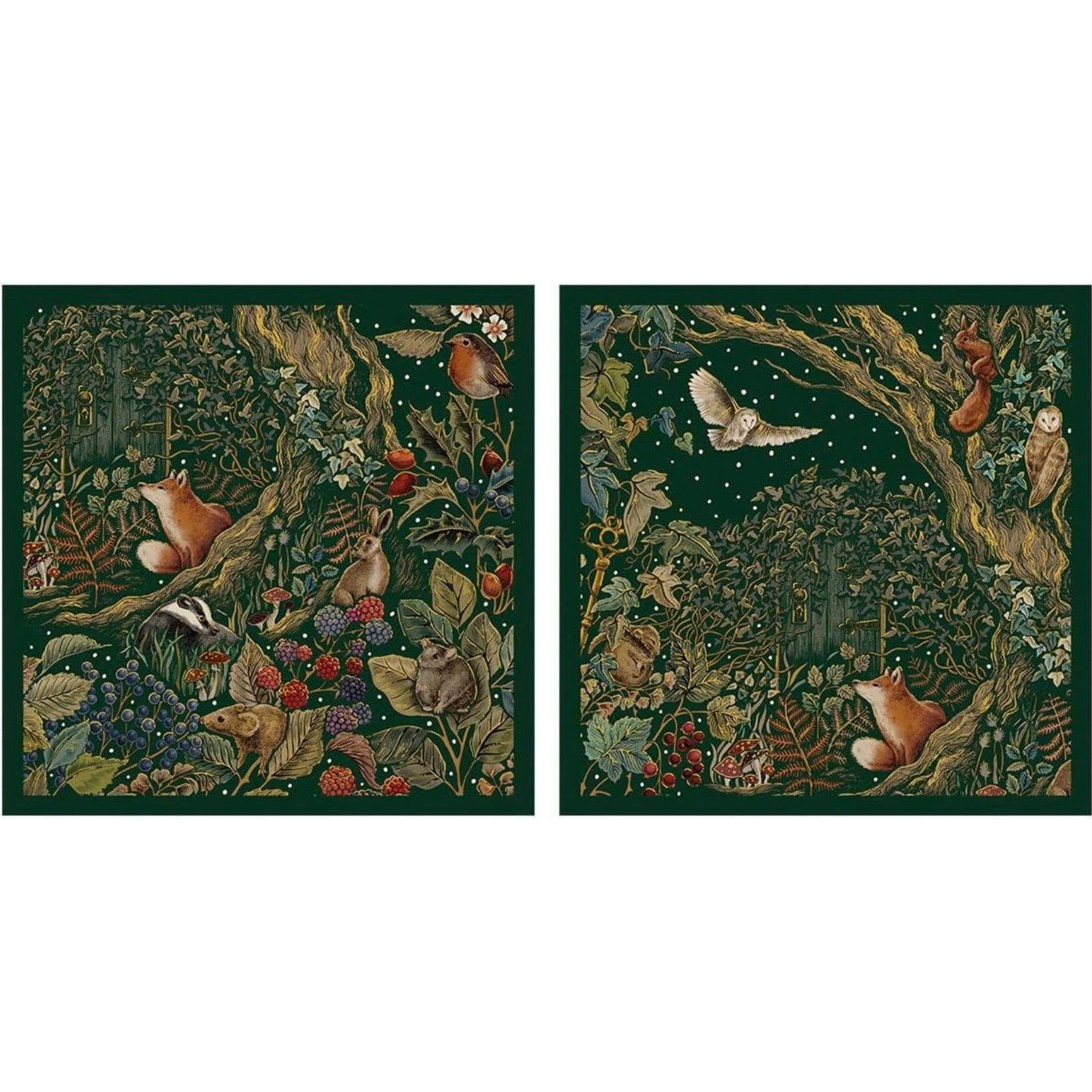 Forest Animals Christmas Greeting Card Wallet