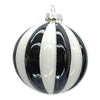 Black and White Melon Glass Ornament | Putti Christmas Decorations