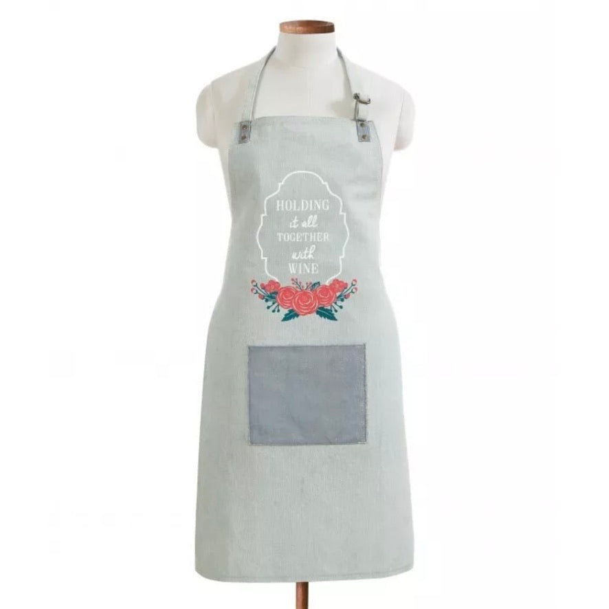 Mona B "Wine" Up-cycled Canvas Apron | Putti Fine Fashions 