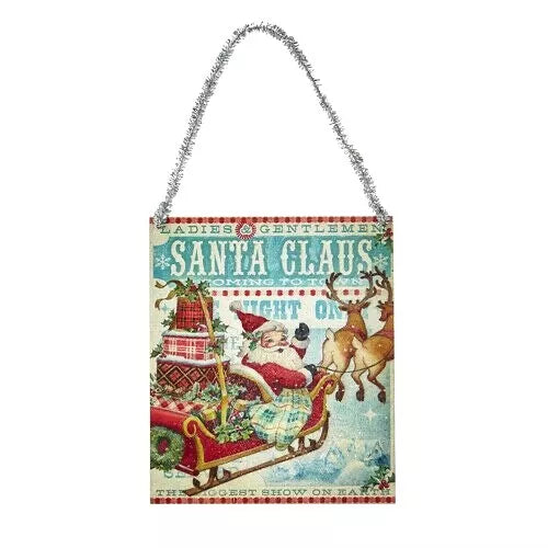 Santa Claus is Coming to Town Plaque Ornament