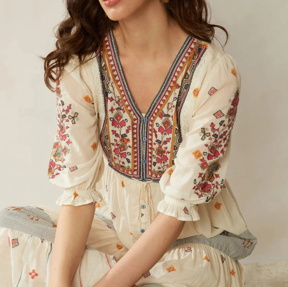 Myra Bohera Kelani Embroidered Long Dress | Putti Fine Fashions