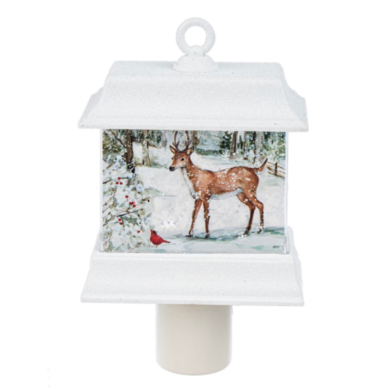 Reindeer Scene Shimmer Lantern LED Night Light | Putti Christmas 