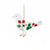 White Strawberry Bird Wood Ornament | Putti Fine Furnishings 