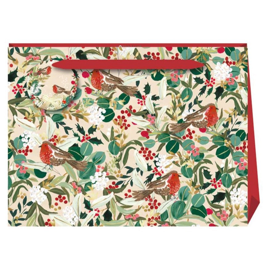 Penny Kennedy Robins and Berries Large Gift Bag