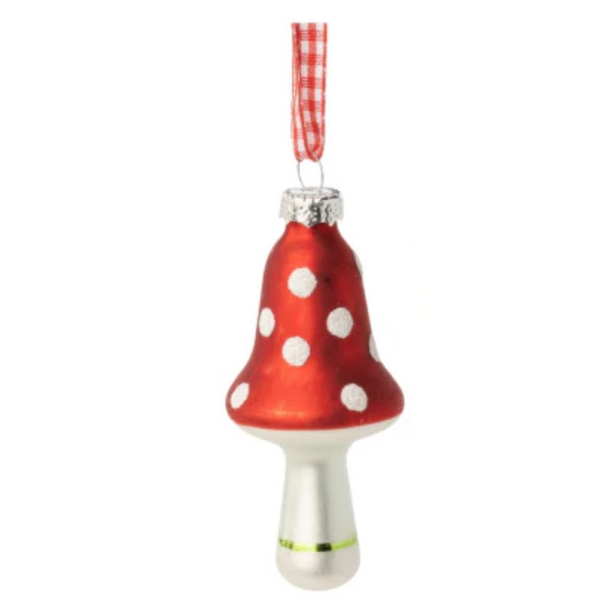 Mushroom Glass Ornament