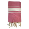 Pink Canvas Fouta with White Stripe | Putti Fine Furnishings