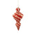 Red and White Striped Glass Finial Ornament  | Putt Christmas Decorations