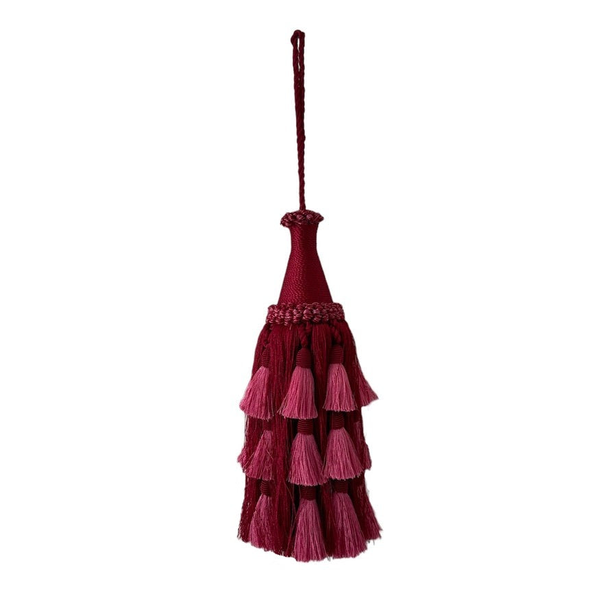 Large Pink and Red Tassel