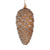 Large Forest Pinecone Glass Ornament - Dark Brown