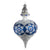 Blue and White Snowflake Finial Ornament | Putti Christmas Decorations 