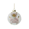 "Baby's First Christmas" Teddy Bear Glass Ball Ornament Pink | Putti Christmas