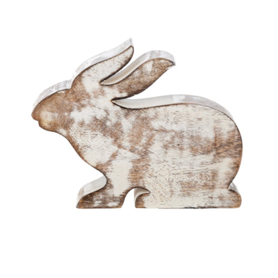 Whitewashed Bunny Figurine