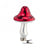 Red Spotted Glass Toadstool with Clip | Putti Christmas Decorations 