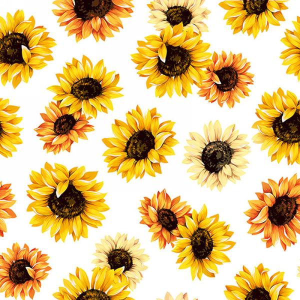 Sunflower Pattern Paper Lunch Napkins  | Putti Thanksgiving Celebrations 