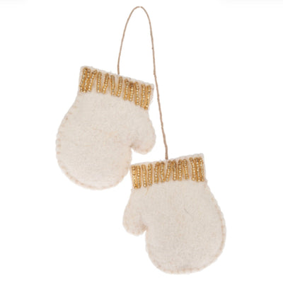 Beaded Holiday Icon Felt Ornaments | Putti Christmas Canada