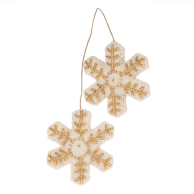 Beaded Holiday Icon Felt Ornaments | Putti Christmas Canada Beaded Holiday I