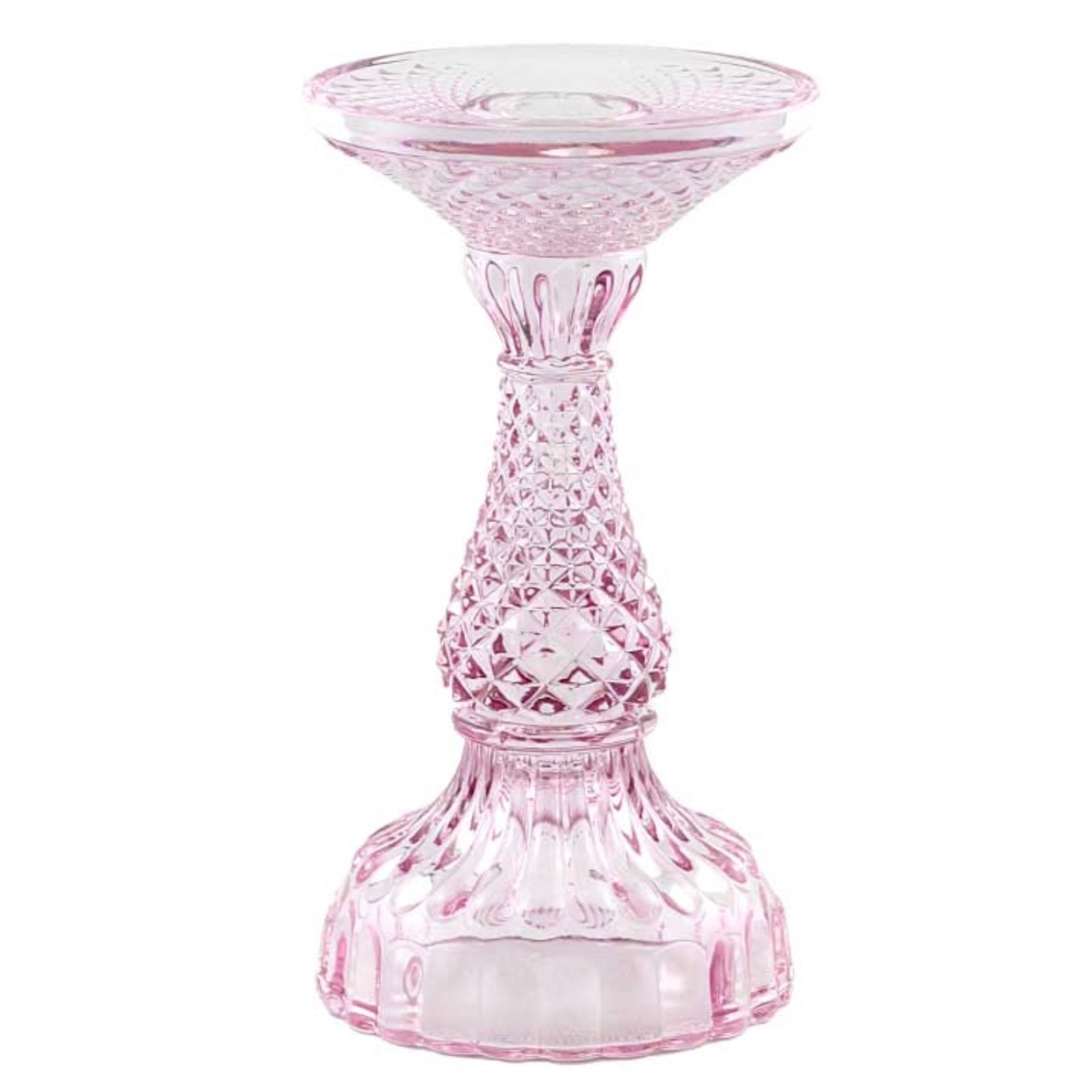 Bella Pillar Candle Holders – Pink