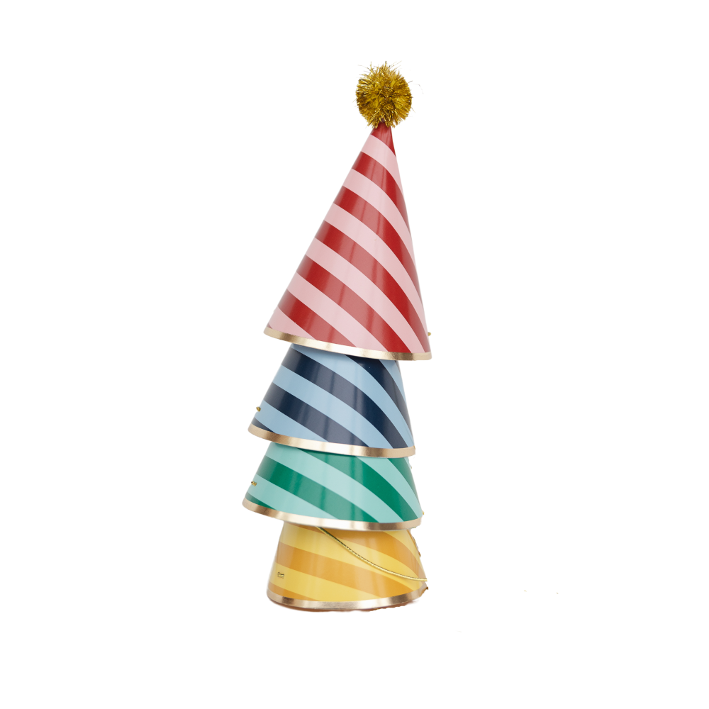 Bonjour Fête Harry Potter House Pride Stripe Party Hats | Putti Party Supplies