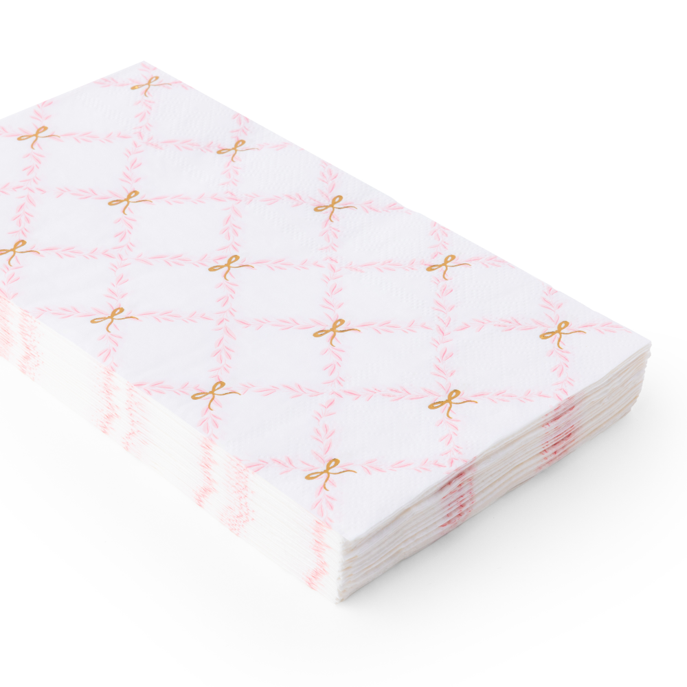 Bonjour Fête Pink Trellis paper Guest Towels | Putti Party Supplies