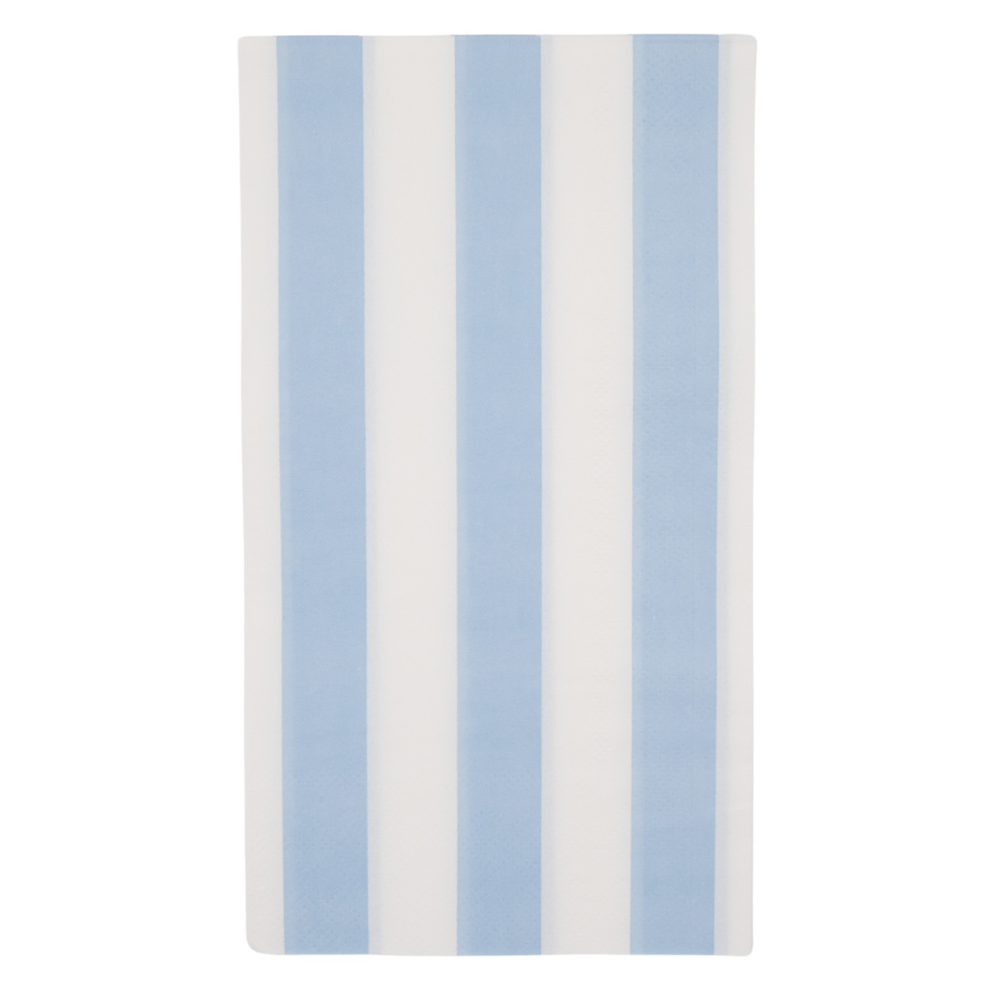 Bonjour Fête Sky Blue Cabana Stripe Napkin - Guest | Putti Party Supplies 