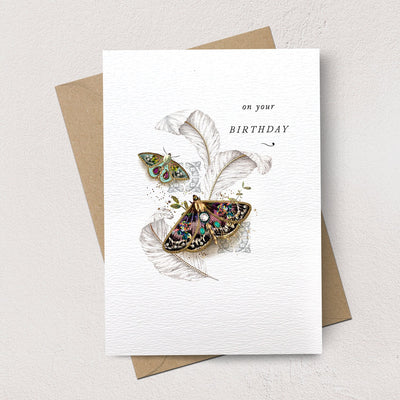 Butterflies and Leaves Birthday Greeting Card | Putti Fine Furnishings
