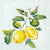 Lemon Wreath Paper Cocktail Napkins