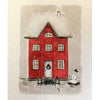 Red House with Snowman Swedish Cloth | Putti Fine Furnishings Canada