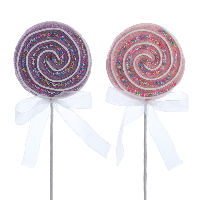 Sprinkles Lollipop Pick - Pink | Putti Christmas Decorations 