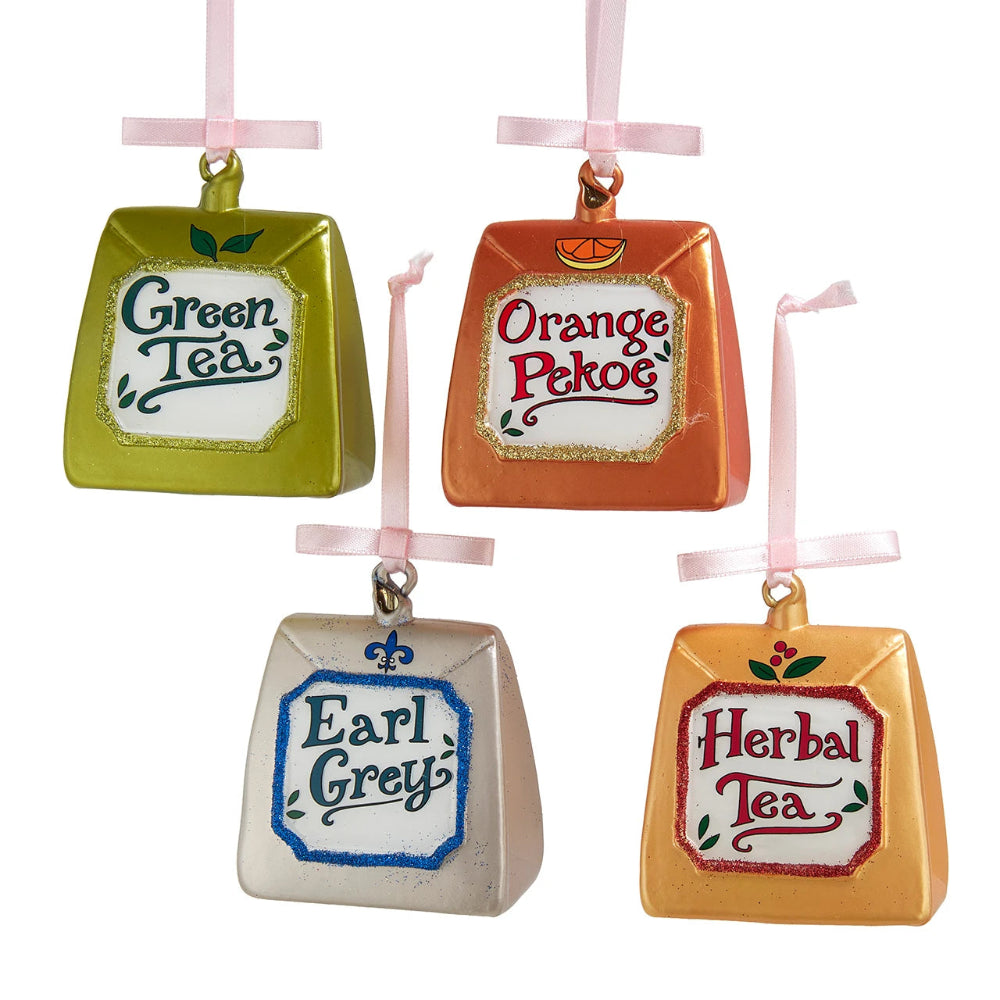 Glass Tea Bag Ornament | Putti Christmas Decorations